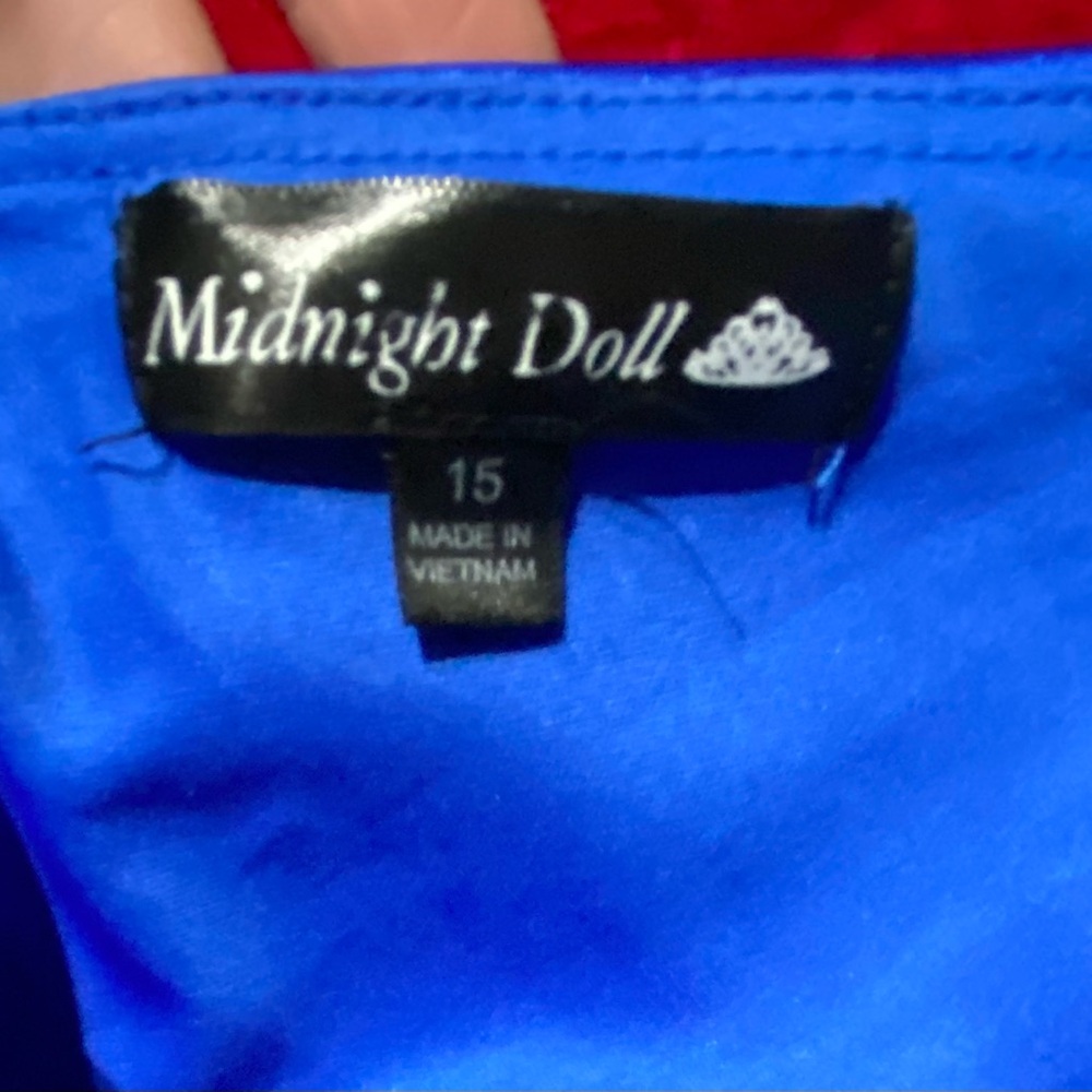 SZ 15 Like New Wore Once Beautiful Blue Subtle Sequins beautiful detail Vibrant! - Picture 16 of 16